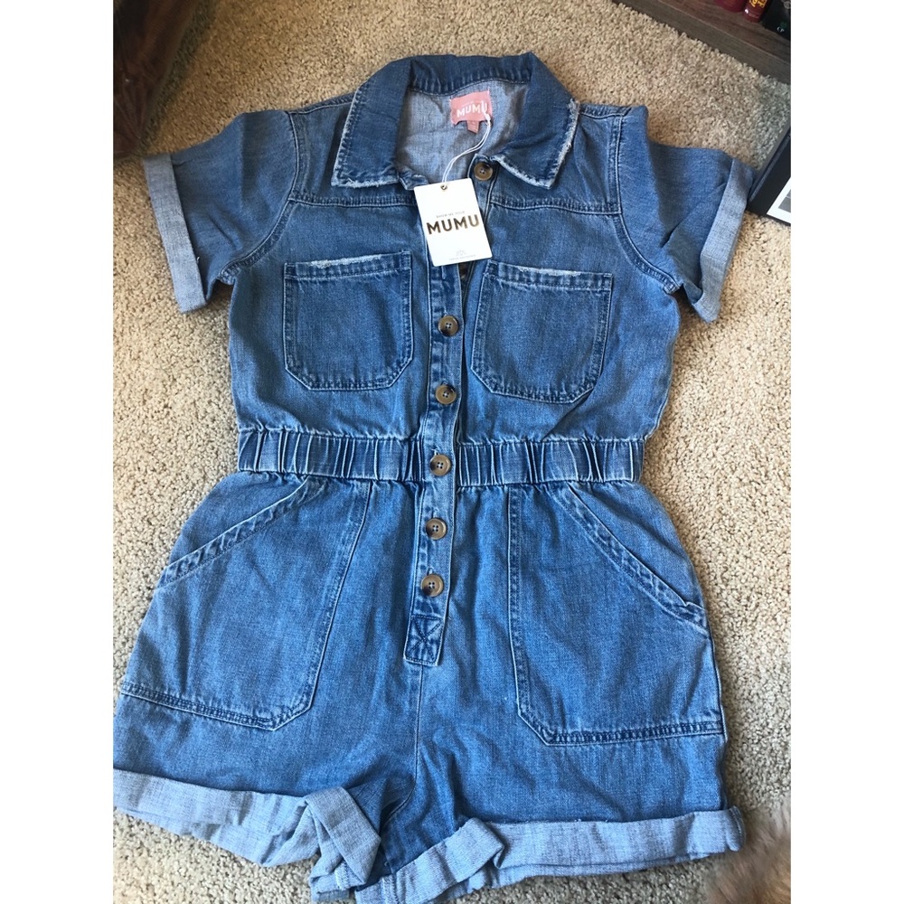 Show me your mumu denim romper